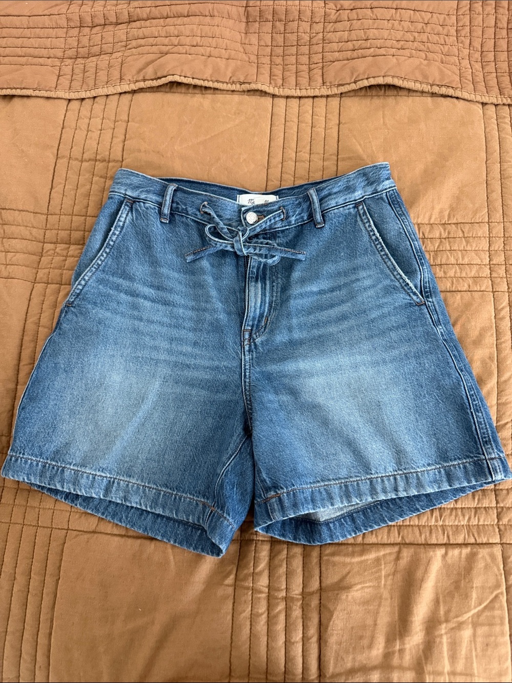 Madewell Blue Denim Baggy Tie Women's Shorts - Size 26